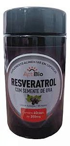 RESVERATROL COM SEMENTE DE UVA 60 CAPSULAS DE 350MG ACTIBIO