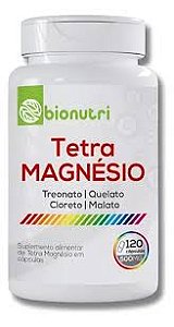 TETRA MAGNESIO OXIDO QUELATO CLORETO MALATO 120 CAPSULAS 500MG BIONUTRI