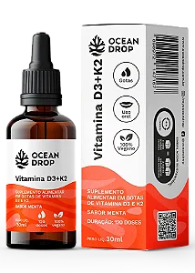 VITAMINA D3 E K2 GOTAS 30ML VEGANO OCEAN DROP