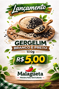 GERGELIM BRANCO E PRETO 100G