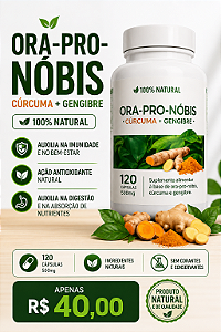 ORA PRO NOBIS CURCUMA GENGIBRE 120 CAPSULAS 500MG 100 NATURAL