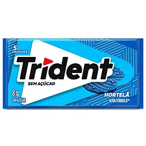 TRIDENT DE HORTELA 5UN 8G SEM ACUCAR
