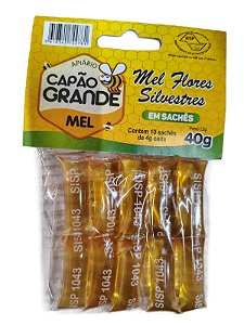 MEL DE FLORES SILVESTRES 40G 10 SACHES CAPAO GRANDE