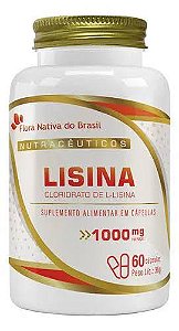 LISINA CLORIDRATO DE L LISINA 60 CAPSULAS 815MG FLORA NATIVA
