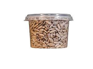 SEMENTE DE GIRASSOL DESCASCADA CRUA PEPITA 100G POTE COM TAMPA
