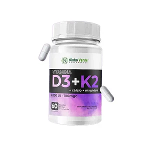 VITAMINA K2 E D3 60 CAPSULAS 500MG NINHO VERDE