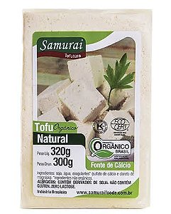 TOFU NATURAL ORGANICO 300G SAMURAI REFRIGERADO NAO ENVIAMOS VIA CORREIOS