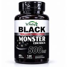 BLACK MONSTER TRIBULUS COM MACA PERUANA 120 CAPSULAS 500MG WNUTRY