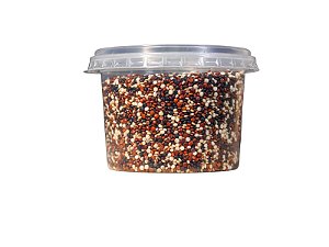 MIX DE QUINOA EM GRAOS VERMELHA PRETA E BRANCA 100G POTE COM TAMPA