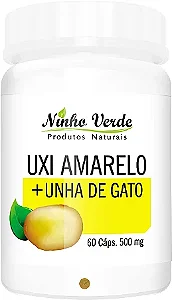 UNHA DE GATO COM UXI AMARELO 60 CAPSULAS 500MG NINHO VERDE