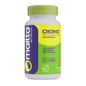CROMO COM SPIRULINA ESPIRULINA 60 CAPSULAS 500MG MALTTA