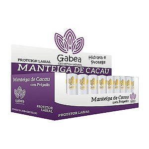 PROTETOR LABIAL MANTEIGA DE CACAU COM PROPOLIS 3 5G GABEA