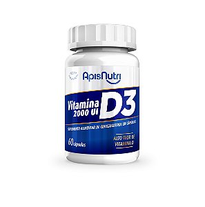 VITAMINA D3 2000 UI COLECALCIFEROL 60 CAPSULAS 500 MG APISNUTRI