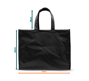 Bolsa em Nylon 70 c/Zíper - Tamanho: A=40 X L=50 X P=20cm