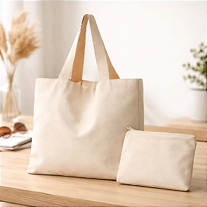 Kit Ecobag 40x40 C/ Zíper + Necessaire A=15 X L=20cm