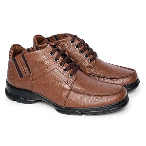 BOTA MASCULINA SUPER MACIA FRANCA BRASIL EM COURO LEGÍTIMO COR CHOCOLATE 2093