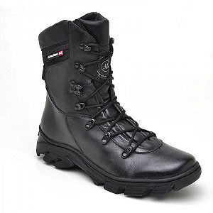 Bota Motociclismo Masculina de Couro Resistênte Bota Coturno Cano Alto Moto  Estrada Road Bota Preta - Preto