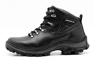 BOTA MASCULINA COTURNO ADVENTURE COURO LEGÍTIMO 254 PRETO