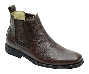 BOTA MASCULINA MACIA COURO LEGÍTIMO NUMERAÇÃO ESPECIAL MARROM