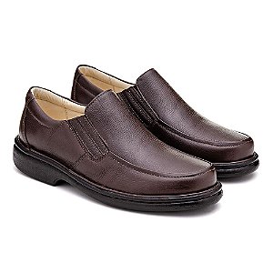 SAPATO MASCULINO EM COURO LEGÍTIMO SUPER MACIO FRANCA BRASIL COR BROWN