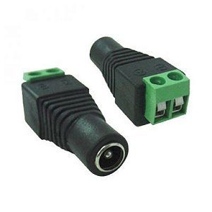 Conector P4 Fêmea com Borne p/ Câmeras de Segurança