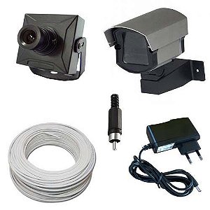Kit Vigilância 1 Mini Câmera Completo p/ TV - Fácil Instalação