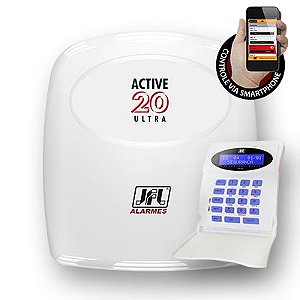 Central de Alarme JFL Active 20 Ultra Monitorada com Teclado- Monitoramento via Aplicativo
