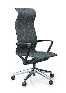 Cadeira Giratória Cavaletti Aura Multitask Cod.44.101.106 Tecido / Base Alumínio polido