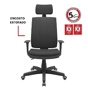 Cadeira Brizza Presidente Soft com Apoio de Cabeça e Back Plax Plus - Plaxmetal