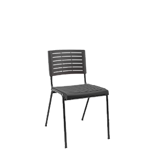 Cadeira Niala Diálogo Preta 4 pés Fixa – Plaxmetal