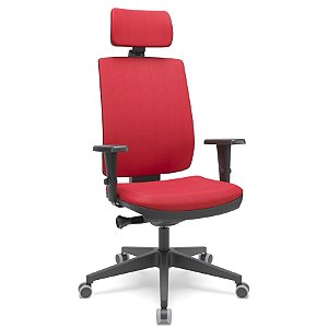 Cadeira Presidente Brizza Soft - Autocompensador Slider - Base Piramidal - Braços 3D PU - Plaxmetal