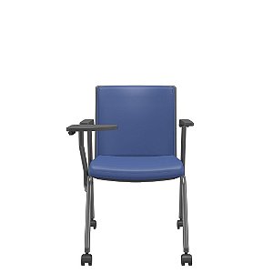 Cadeira Para Treinamento Com Prancheta Escamoteável Rodízios Audiplax