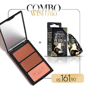 COMBO WISHPRO - (CONTOUR TRIO PALETTE MEDIUM + SPONGE WISH ) - Michelly Palma - WishPro