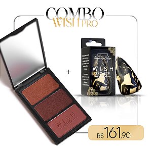 COMBO WISHPRO - (CONTOUR TRIO PALETTE DARK + SPONGE WISH ) - Michelly Palma - WishPro