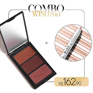 COMBO WISHPRO - (CONTOUR TRIO PALETTE DARK + WISH EYEPENCIL COR NUDE ) - Michelly Palma - WishPro