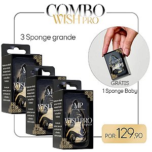 COMBO WISHPRO - (3 Sponge Wish) GRÁTIS 1 Sponge BABY - Michelly Palma