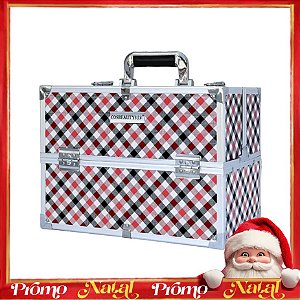 Maleta STRAIGHT CORNER - Black White Red