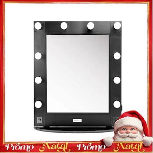 Espelho - Hollywood - BLACK - 10 Lâmpadas