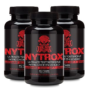 Combo 3 Nytrox Gh Pré Hormonal + Vasodilatador - 60 Tabs