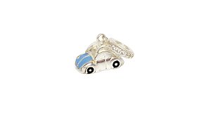 Berloque Fusca Azul em Prata 925