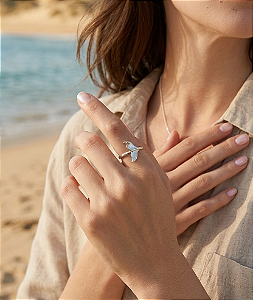 Anel Cauda de Baleia em Aço Inoxidável