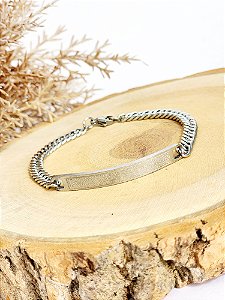 Pulseira Masculina Pai Nosso em Aço Inoxidável