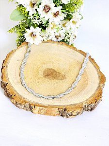 Colar Chocker Trançada em Aço Inoxidável