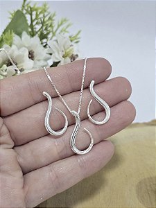 Conjunto Curvas em Prata 925