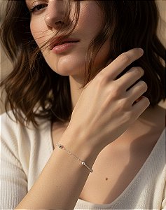 Pulseira de Bolinhas em Prata 925