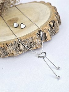 Conjunto Corações em Aço Inoxidável