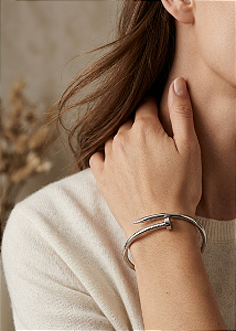 Bracelete Rígido Prego em Aço Inoxidável 316L