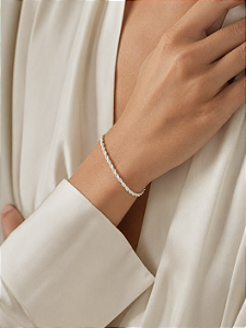 Pulseira Cordão Baiano em Prata 925