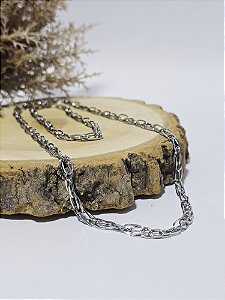 Conjunto Colar e Pulseira Ônix em Aço Inoxidável