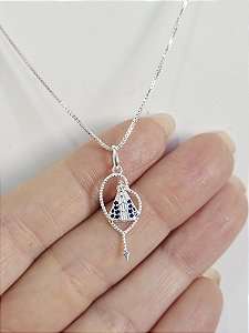 Colar Nossa Senhora do Rosário em Prata 925